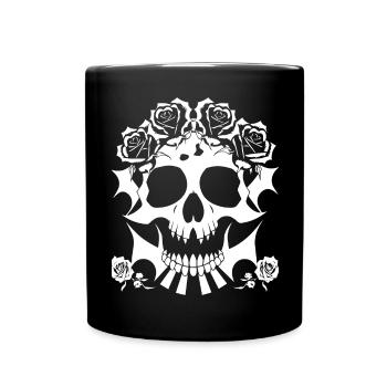 Horreur Crâne Crâne Art Crâne Gothique Heavy Metal - Mug uni - noir - Devant