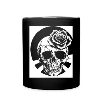 Horreur Crâne Crâne Art Crâne Gothique Heavy Metal - Mug uni - noir - Devant