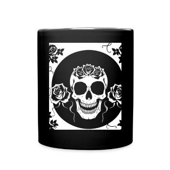 Horreur Crâne Crâne Art Crâne Gothique Heavy Metal - Mug uni - noir - Devant