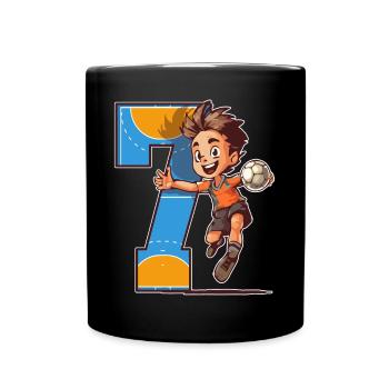 Handball Birthday - 7 years old Boy - 7. - Full Colour Mug - black - Front