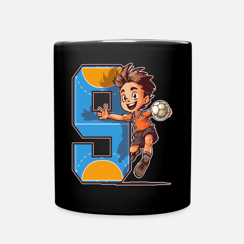 Handball Geburtstag - 9 Jahre Alter Junge - 9. - Tasse einfarbig - Schwarz