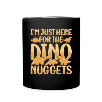 Ich mag mein Huhn in Dinosaurierform - Tasse einfarbig - Schwarz - Vorne