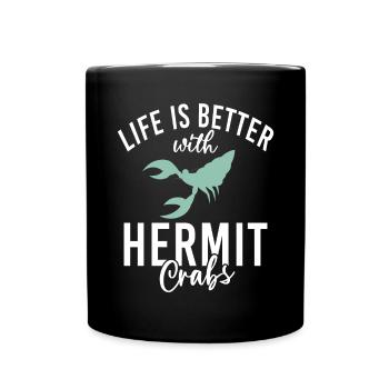 Hermit Crab Gifts - Full Colour Mug - black - Front