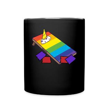 Trou de maïs Cornhole - Mug uni - noir - Devant