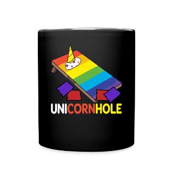 Trou de maïs Cornhole - Mug uni - noir - Devant