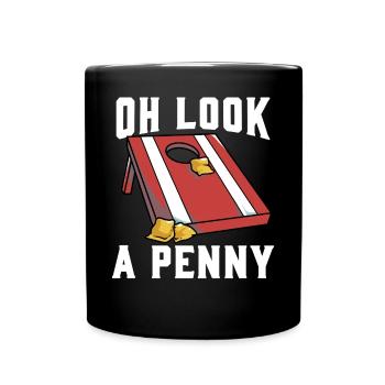 Trou de maïs Cornhole - Mug uni - noir - Devant