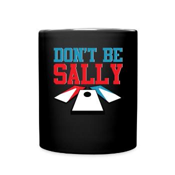 Lustiges Cornhole Corn Hole - Tasse einfarbig - Schwarz - Vorne
