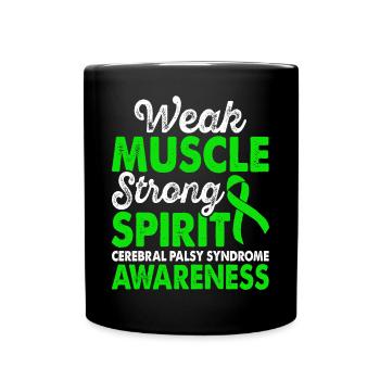Weak muscle strong mind awareness of the - Full Colour Mug - black - Front