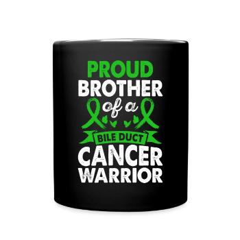 Frère De La Conscience Guerrière Du Cancer Des Voies Biliaires - Mug uni - noir - Devant