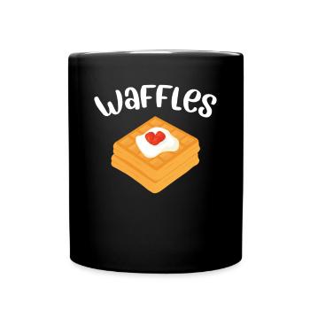 Waffles - Full Colour Mug - black - Front