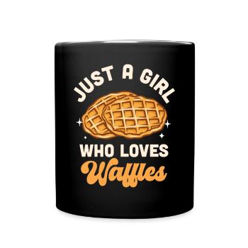 Juste une fille qui aime les gaufres - Mug uni - noir - Devant