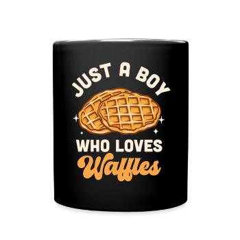 Juste un garçon qui aime les gaufres - Mug uni - noir - Devant