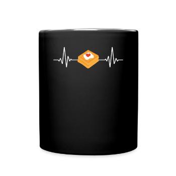 Palpitations cardiaques de gaufres - Mug uni - noir - Devant