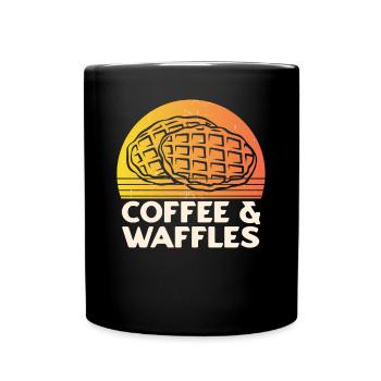 Coffee waffles - Full Colour Mug - black - Front