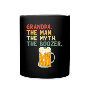Grandfather - The Man, the Legend, the Drinker - Full Colour Mug - black - Front