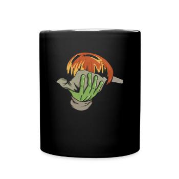 Glassblowing Alien Glassblower - Full Colour Mug - black - Front