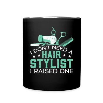Friseur - Tasse einfarbig - Schwarz - Vorne