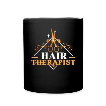 Friseur - Tasse einfarbig - Schwarz - Vorne