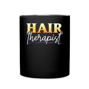 Friseur - Tasse einfarbig - Schwarz - Vorne