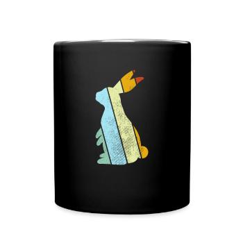 Lapin Rétro - Mug uni - noir - Devant