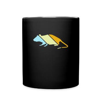 Maus Retro - Tasse einfarbig - Schwarz - Vorne