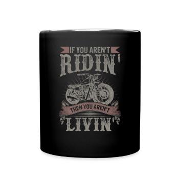 Biker Design Motorrad - Tasse einfarbig - Schwarz - Vorne