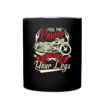 Sentez la puissance entre vos jambes - Mug uni - noir - Devant