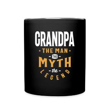 Grandpa: The Legendary Myth - Father's Day - Full Colour Mug - black - Front