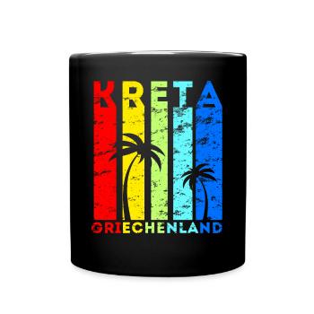 Kreta Griechenland Insel Urlaub Idee - Tasse einfarbig - Schwarz - Vorne