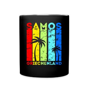 Samos Griechenland Insel Urlaub Idee - Tasse einfarbig - Schwarz - Vorne