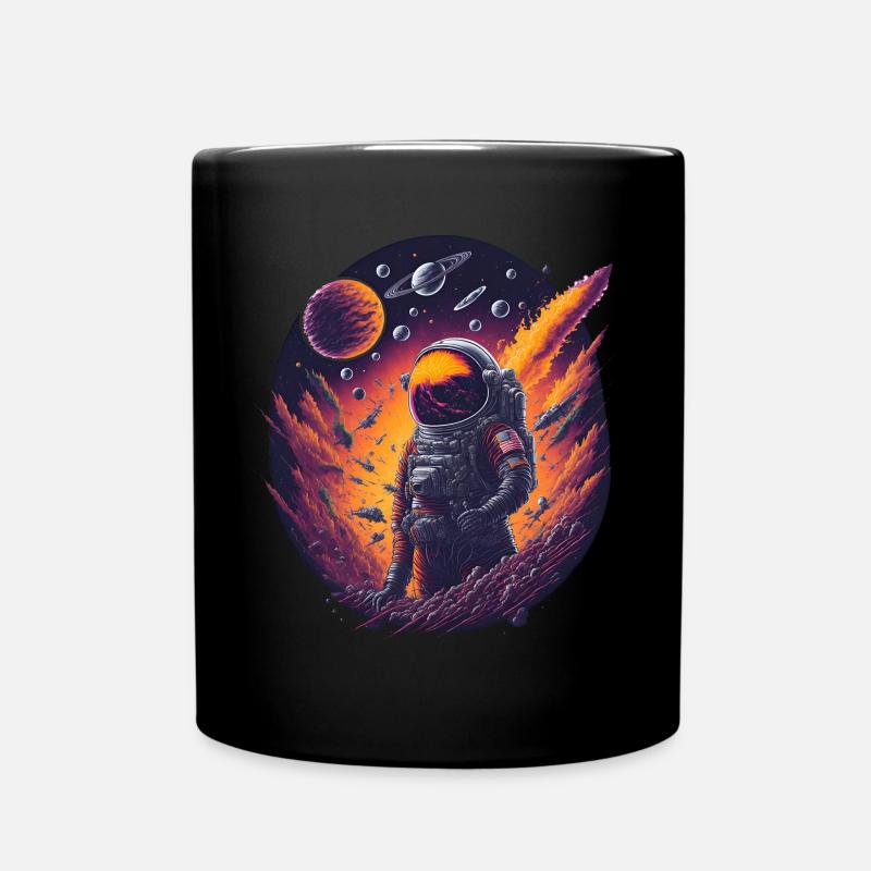 Weltraum-Fantasie - Tasse einfarbig - Schwarz