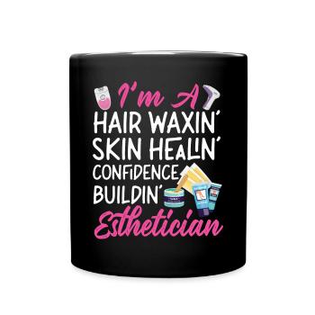 Cute Licensed Esthetician Skincare - Tasse einfarbig - Schwarz - Vorne