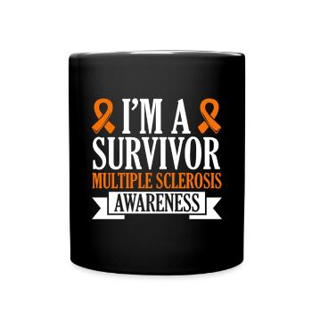 Je suis un survivant - sensibilisation à - Mug uni - noir - Devant