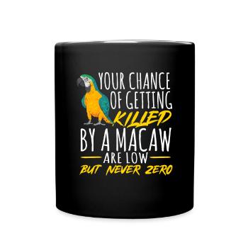 Gelbbrustara Papagei Blue And Yellow Macaw - Tasse einfarbig - Schwarz - Vorne