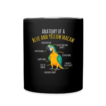 Yellow-breasted Macaw Parrot Blue And Yellow Macaw - Full Colour Mug - black - Front