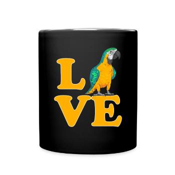 Yellow-breasted Macaw Parrot Blue And Yellow Macaw - Full Colour Mug - black - Front