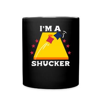 Lustiges Cornhole Corn Hole - Tasse einfarbig - Schwarz - Vorne