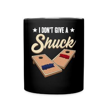 Lustiges Cornhole Corn Hole - Tasse einfarbig - Schwarz - Vorne