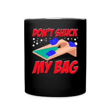 Lustiges Cornhole Corn Hole - Tasse einfarbig - Schwarz - Vorne