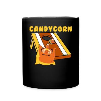 Lustiges Cornhole Corn Hole - Tasse einfarbig - Schwarz - Vorne
