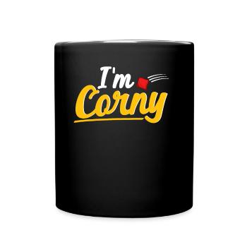 Lustiges Cornhole Corn Hole - Tasse einfarbig - Schwarz - Vorne