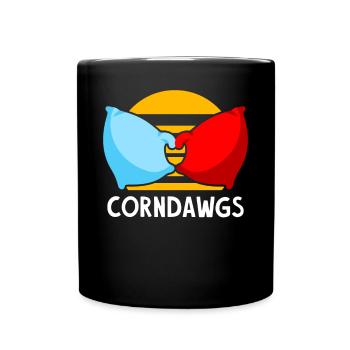 Lustiges Cornhole Corn Hole - Tasse einfarbig - Schwarz - Vorne