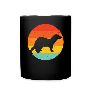 Sunset Weasel Retro Ferret Animal Vintage - Full Colour Mug - black - Front