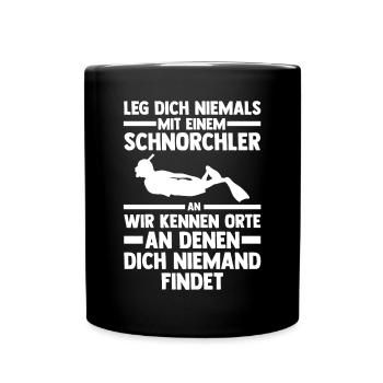 Schullehrerin Lehrerin - Tasse einfarbig - Schwarz - Vorne