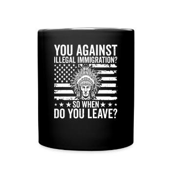 Pro Einwanderung - Tasse einfarbig - Schwarz - Vorne