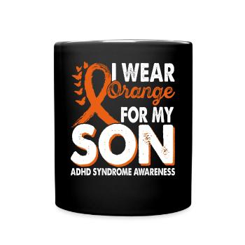 Portez de l’orange pour le - Mug uni - noir - Devant