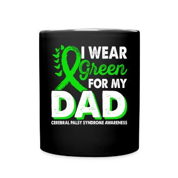 Wear green for Awareness Month for - Full Colour Mug - black - Front