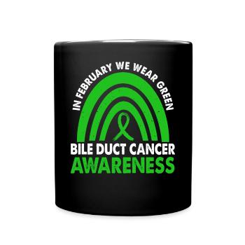 En février, nous portons le Green Gall Duct Cancer - Mug uni - noir - Devant