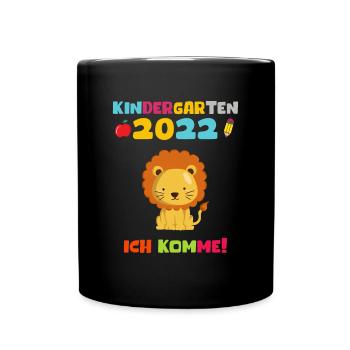 Kindergarten 2022 Ich Komme - Tasse einfarbig - Schwarz - Vorne