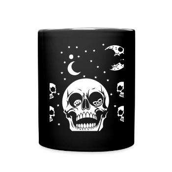 Horreur Crâne Crâne Art Crâne Gothique Heavy Metal - Mug uni - noir - Devant